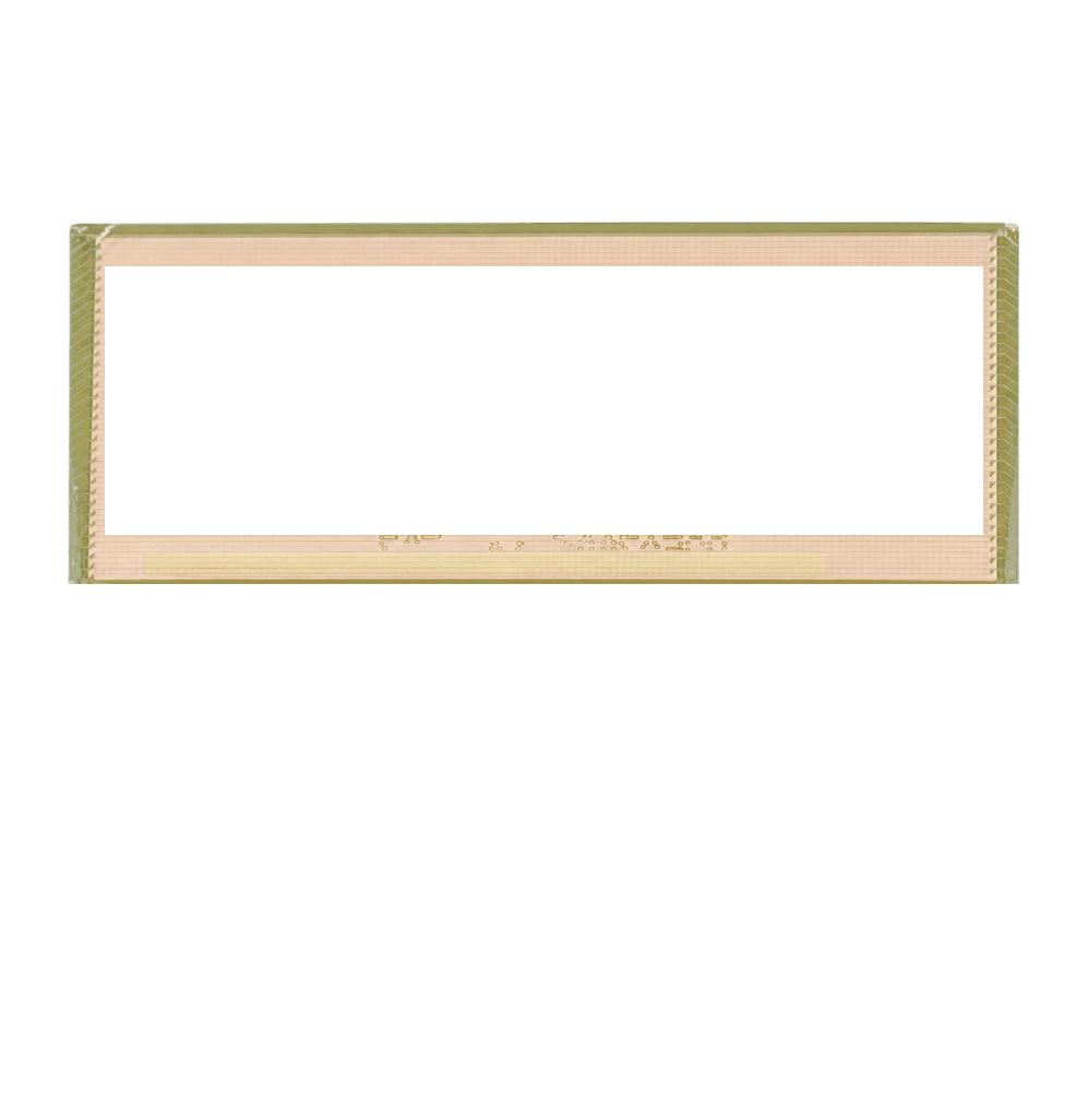 Detached transparent OLED module with an amber flex cable